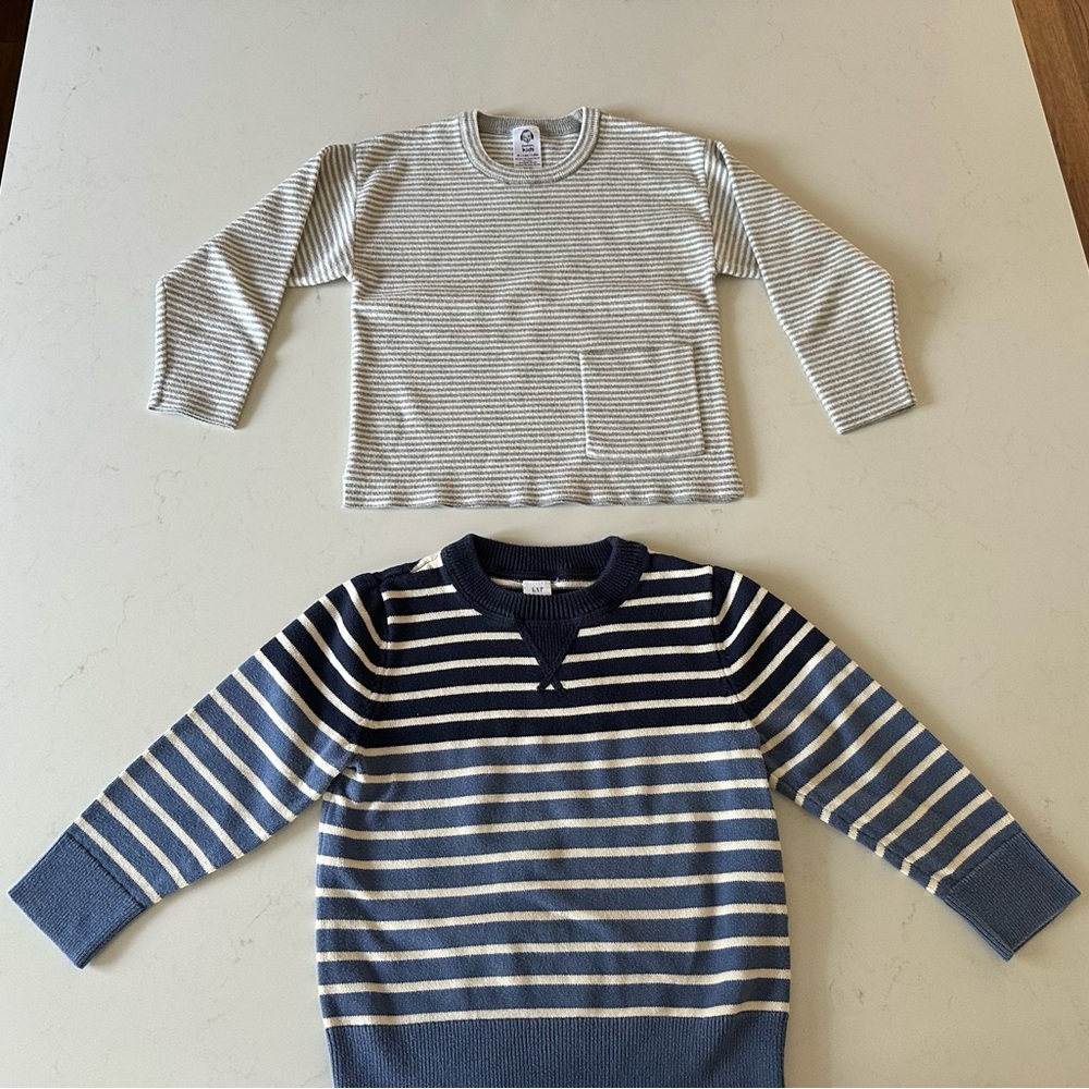 GAP & GERBER Kids Striped Crew Sweaters - 4 T